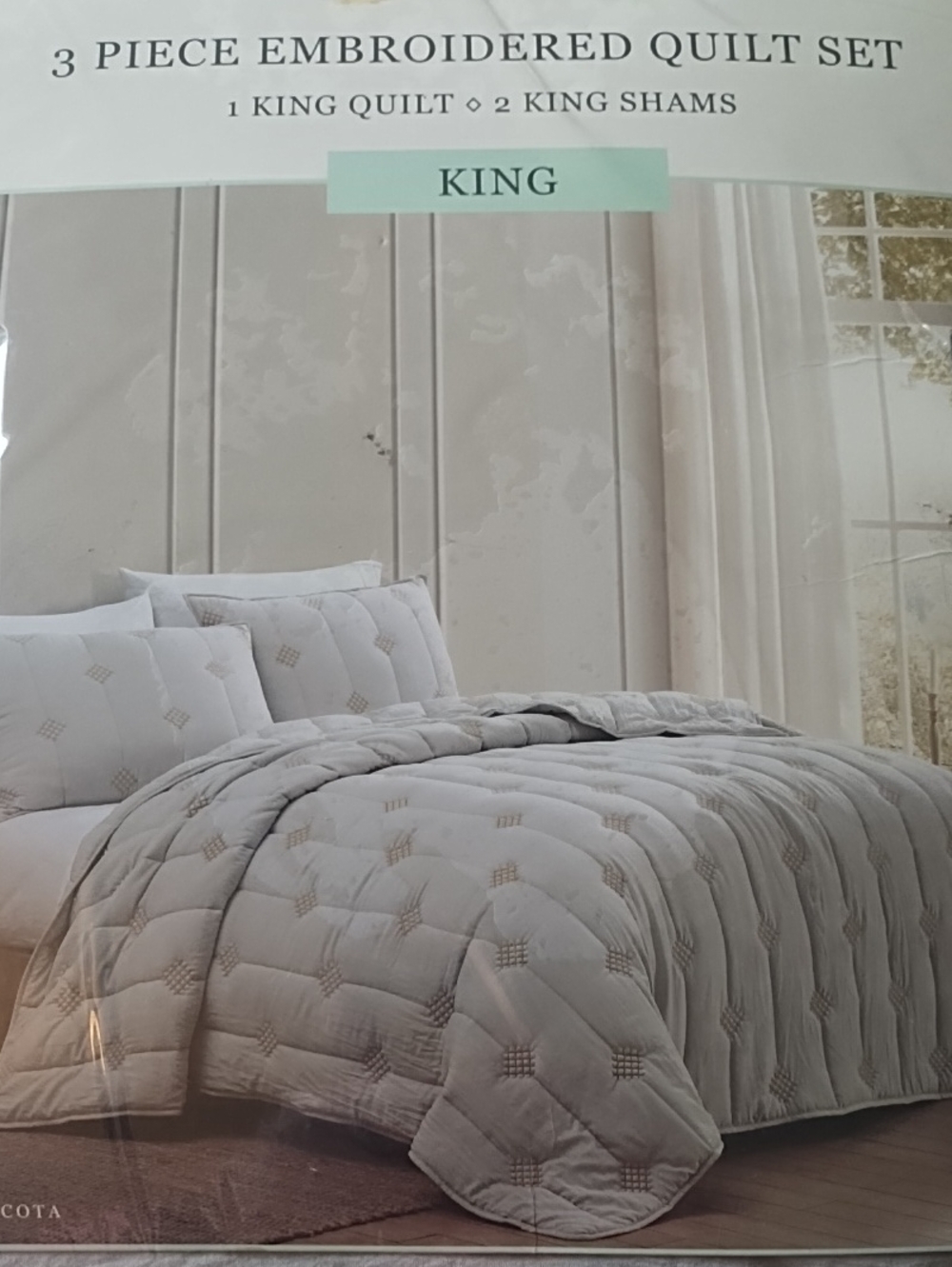 Nola 3pc Embroidered Quilt Set